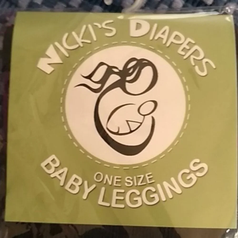 NIP Nicki's Baby Leggings Moose Northern Lights pattern One Size